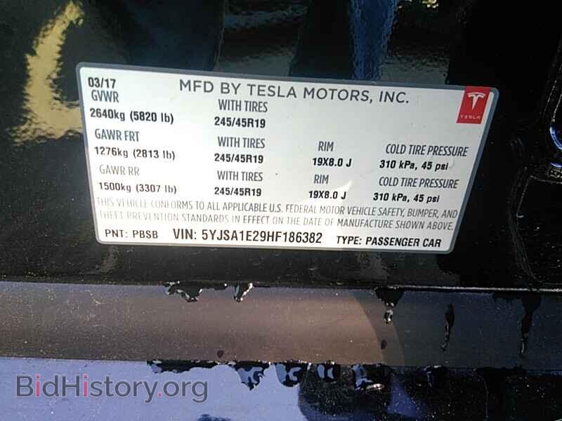 2017 Tesla Model S - VIN: 5YJSA1E29HF186382 - Фото 6