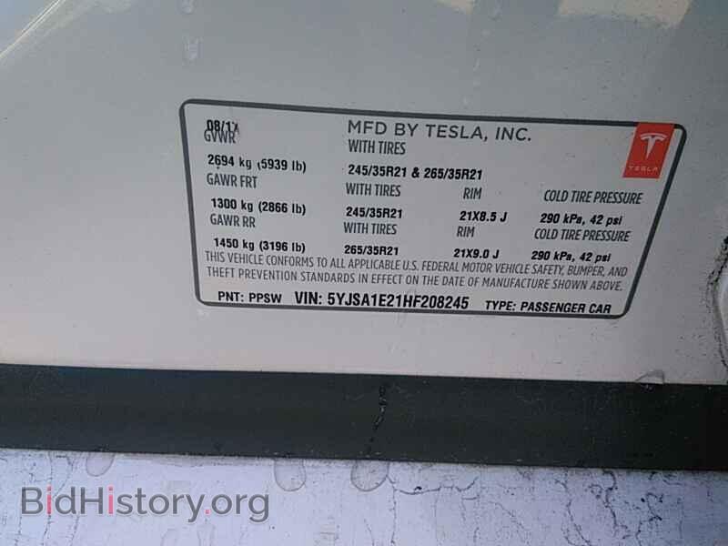 2017 Tesla Model S - VIN: 5YJSA1E21HF208245 - Фото 6
