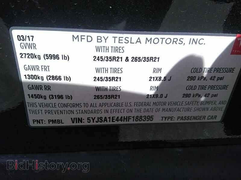 2017 Tesla Model S - VIN: 5YJSA1E44HF188395 - Фото 6
