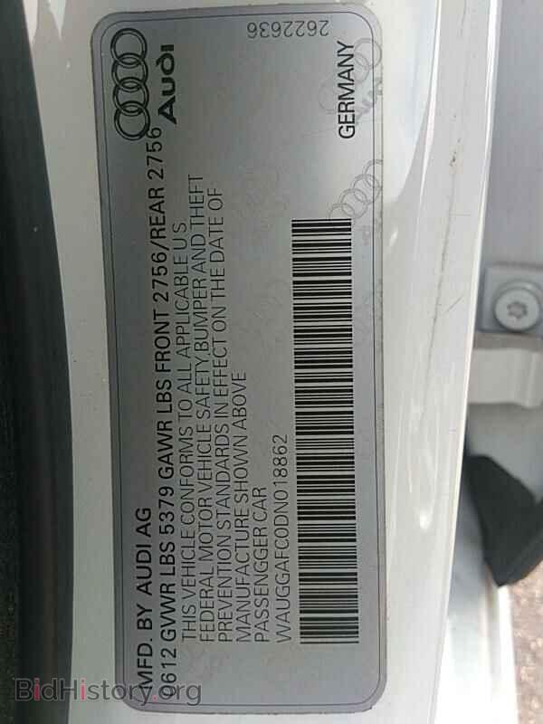 2013 Audi A6 - VIN: WAUGGAFC0DN018862 - Фото 6