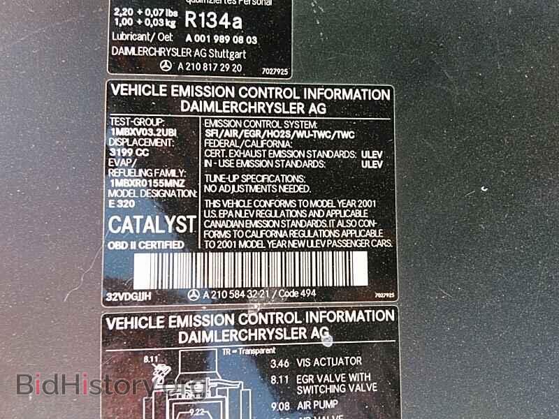 2001 Mercedes-Benz E-Class - VIN: WDBJF65J61B210923 - Фото 8