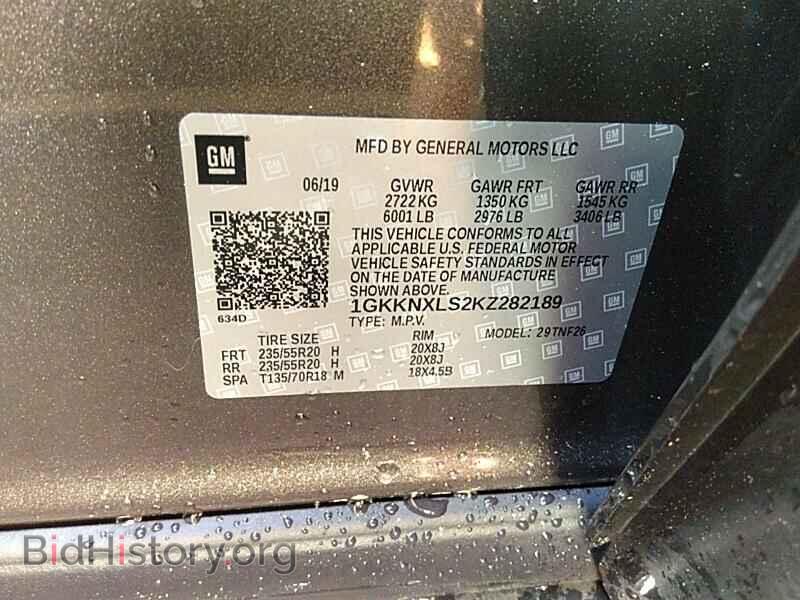 2019 GMC Acadia - VIN: 1GKKNXLS2KZ282189 - Фото 6
