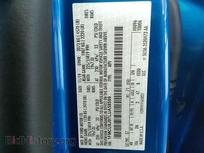 2020 Ford Escape - VIN: 1FMCU9J97LUA58599 - Photo 6