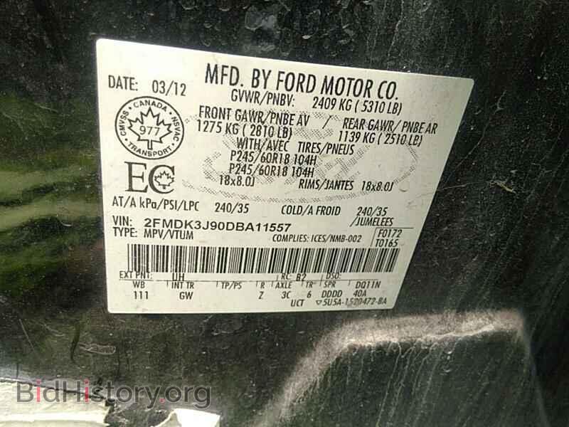 2013 Ford Edge - VIN: 2FMDK3J90DBA11557 - Фото 6