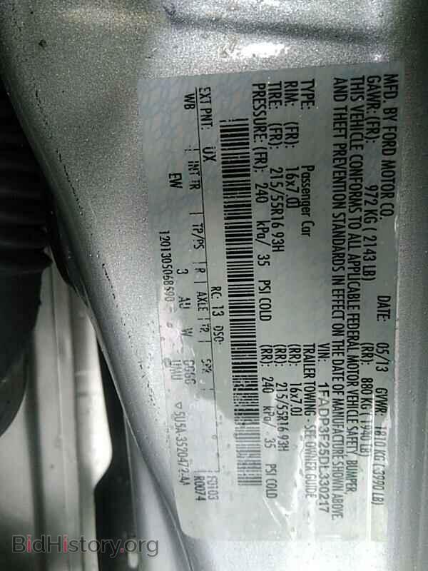 2013 Ford Focus - VIN: 1FADP3F25DL330217 - Фото 6