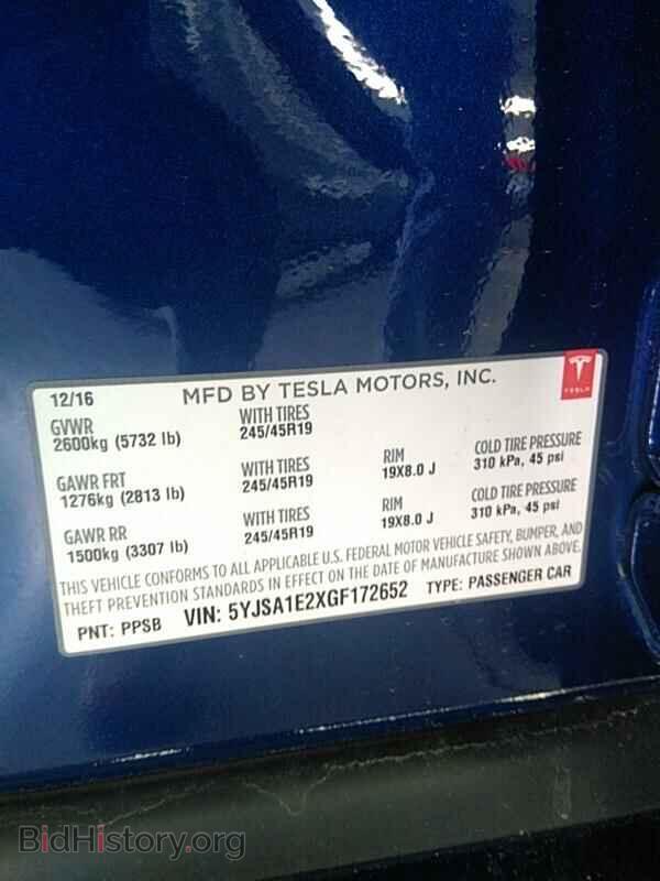 2016 Tesla Model S - VIN: 5YJSA1E2XGF172652 - Photo 6