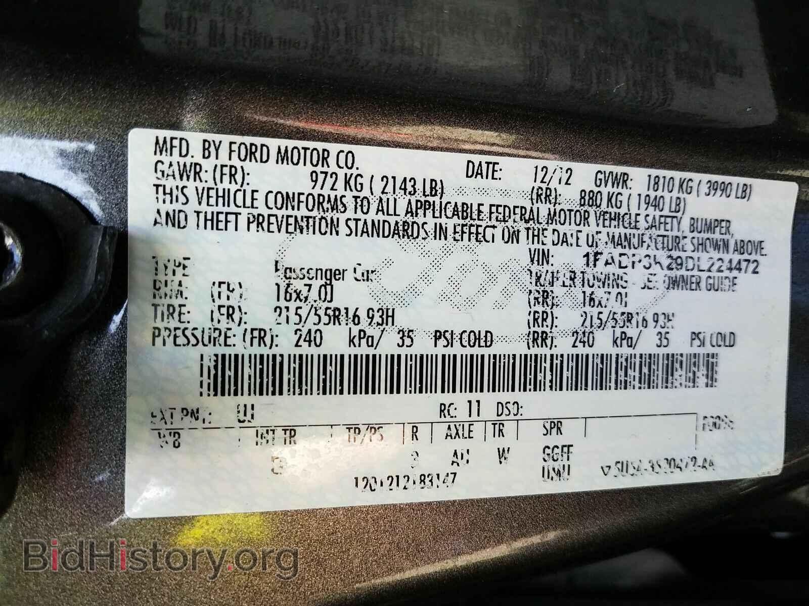 2013 Ford Focus - VIN: 1FADP3K29DL224472 - Фото 6