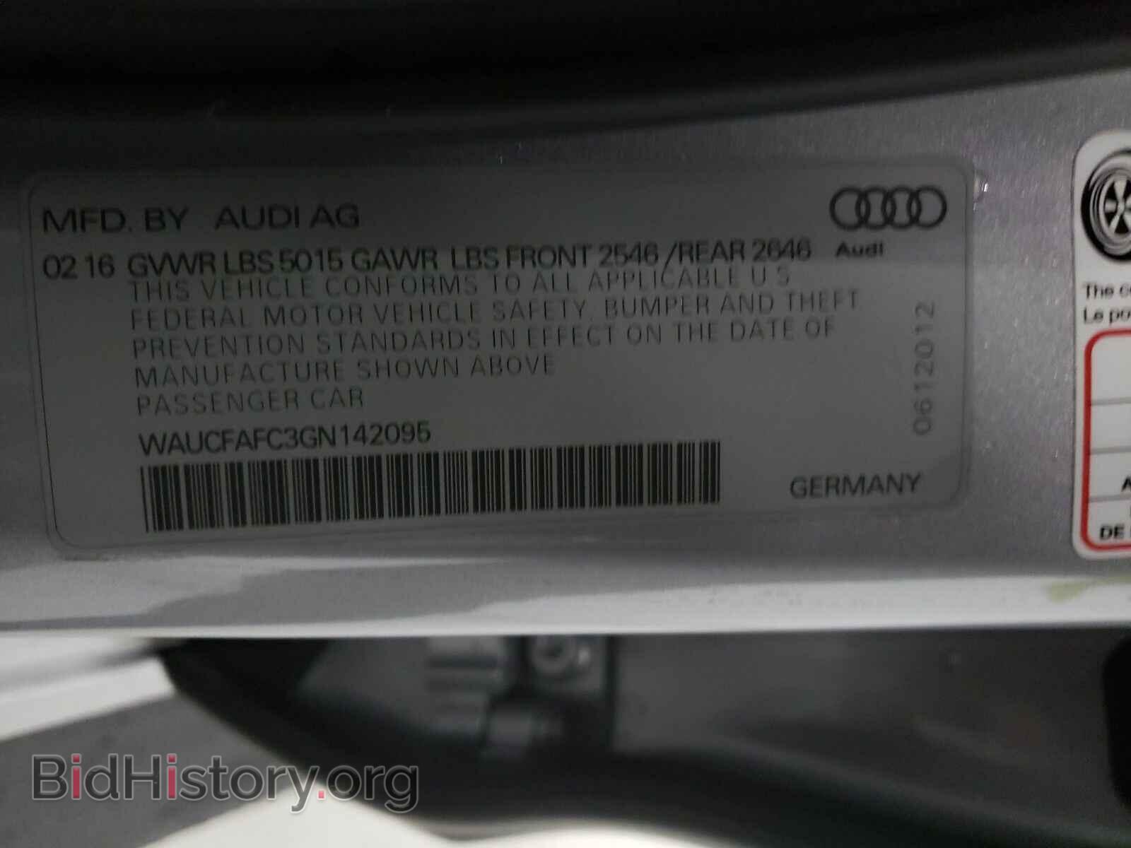 2016 Audi A6 - VIN: WAUCFAFC3GN142095 - Фото 15