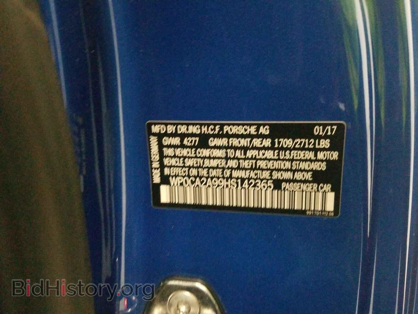 2017 Porsche 911 - VIN: WP0CA2A99HS142365 - Фото 13
