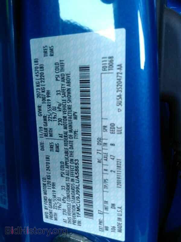 2020 Ford Escape - VIN: 1FMCU9J99LUA58653 - Photo 6
