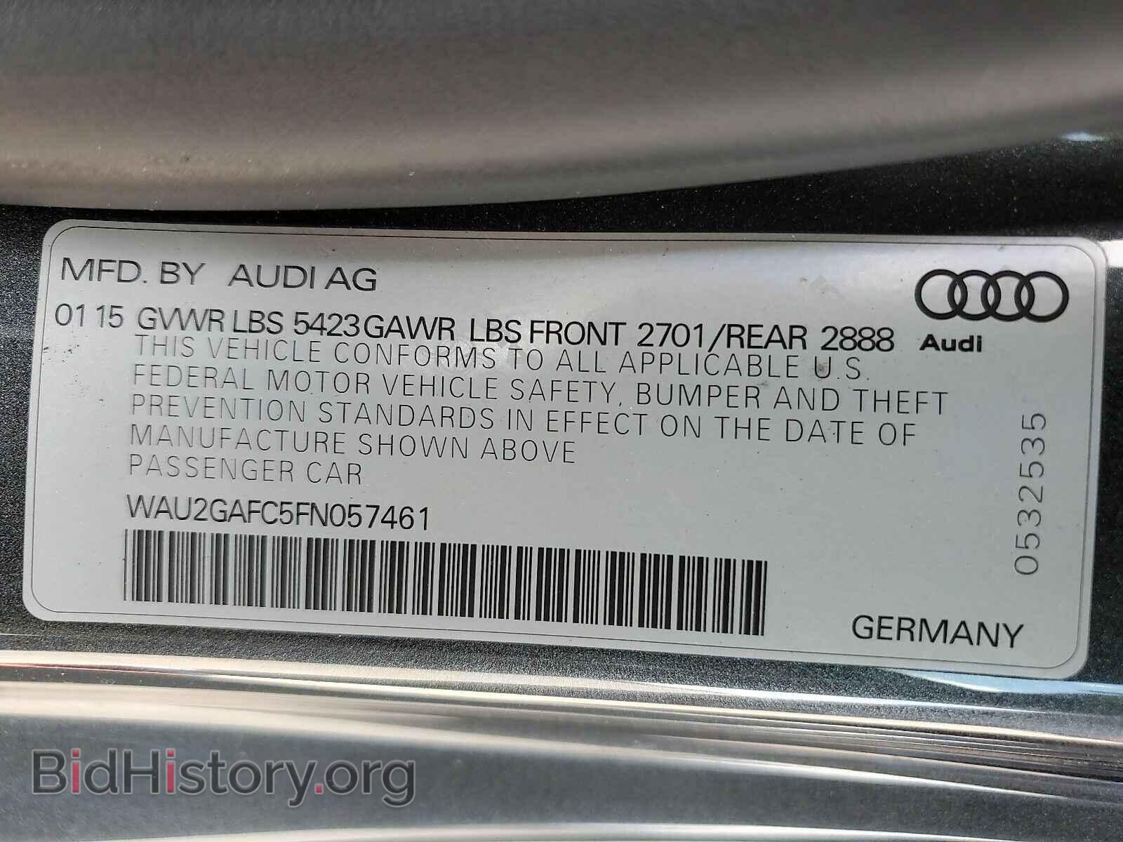 2015 Audi A7 - VIN: WAU2GAFC5FN057461 - Фото 6