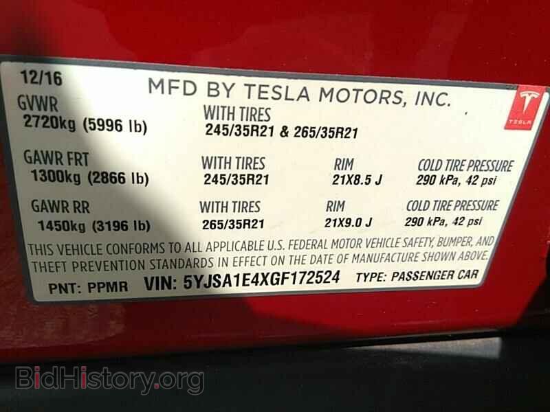 2016 Tesla Model S - VIN: 5YJSA1E4XGF172524 - Фото 6