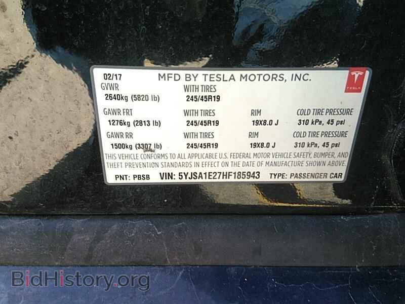 2017 Tesla Model S - VIN: 5YJSA1E27HF185943 - Фото 6