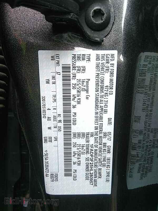 2017 Ford Focus - VIN: 1FADP3F25HL280957 - Фото 6