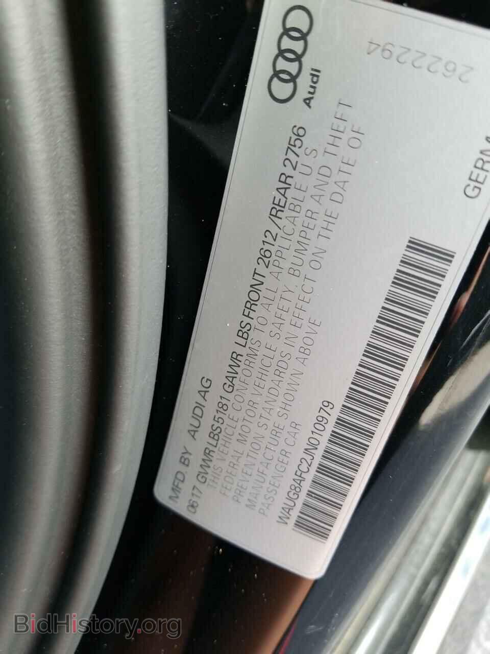 2018 Audi A6 - VIN: WAUG8AFC2JN010979 - Фото 6