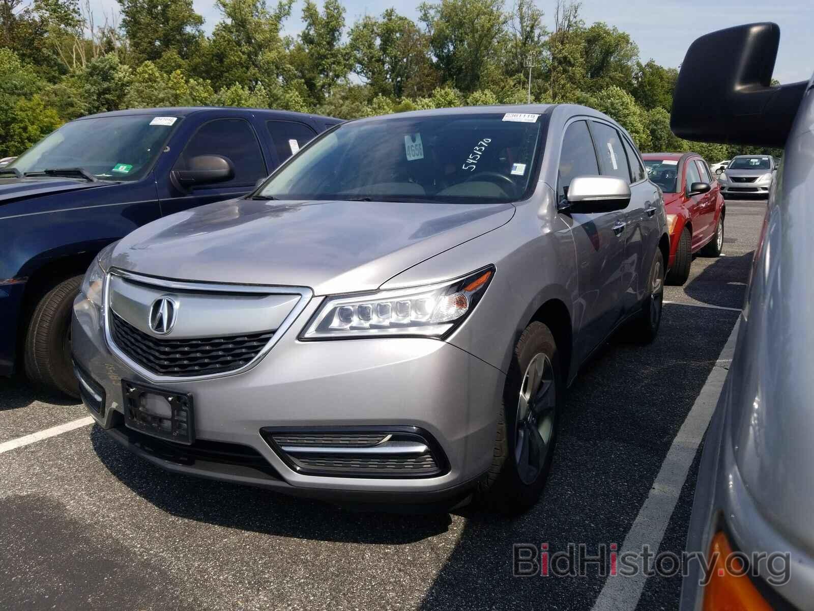 Фотография 5FRYD3H2XGB012276 - Acura MDX 2016